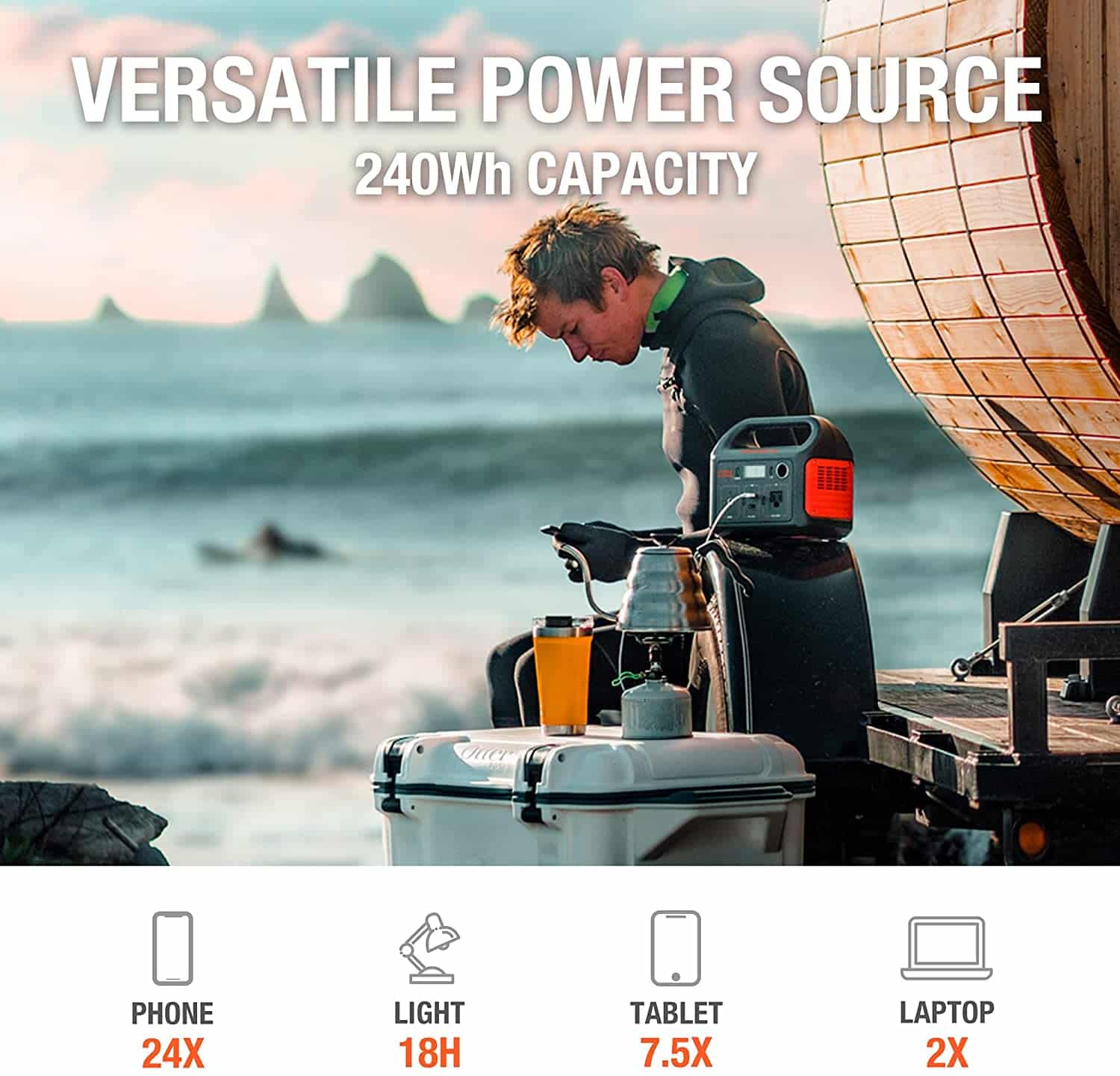 Jackery Explorer 240 Portable Power Station (Refurbished) - Image 3