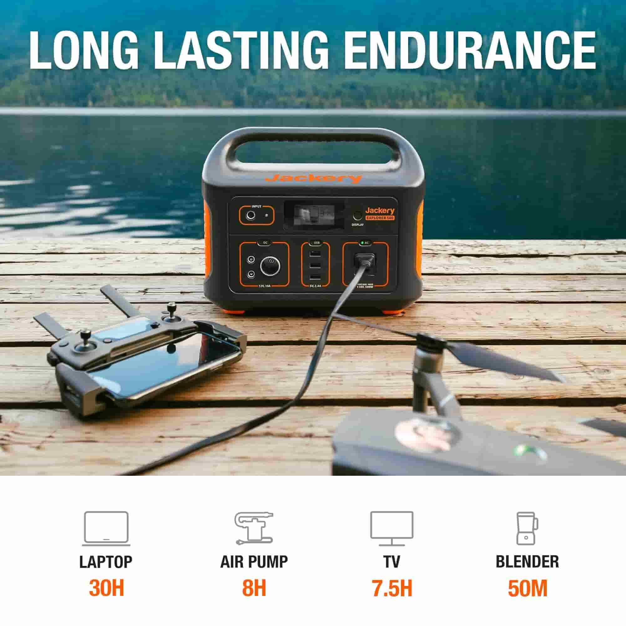Jackery Explorer 500 Portable Power Station (Refurbished) - Image 3